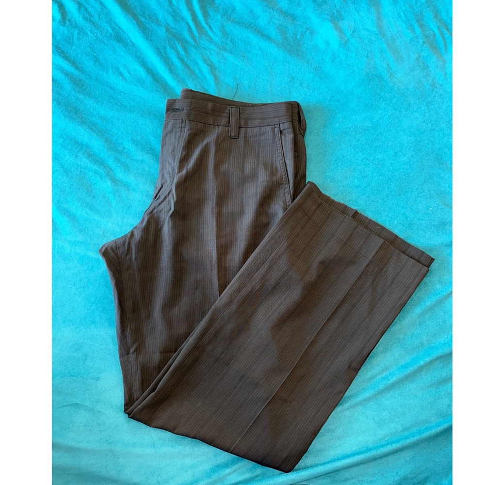 Hugo Boss Pinstripe Dress‎ Pants Brown Business Casual Career 34R
